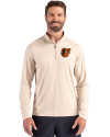 Baltimore Orioles Cutter & Buck Coastline Epic Comfort Recycled Mens Quarter Zip Wheat Front Thumbnail Image