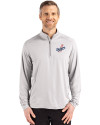 Los Angeles Dodgers Cooperstown Cutter & Buck Coastline Epic Comfort Recycled Mens Quarter Zip CONCRETE Front Thumbnail Image