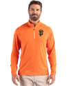 San Francisco Giants Cutter & Buck Coastline Epic Comfort Recycled Mens Quarter Zip College Orange Front Thumbnail Image