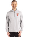 San Francisco Giants Cutter & Buck Coastline Epic Comfort Recycled Mens Quarter Zip CONCRETE Front Thumbnail Image