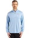 Pittsburgh Pirates Mono Cutter & Buck Coastline Epic Comfort Recycled Mens Quarter Zip Atlas Light Blue Front Thumbnail Image