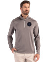 NY Mets City Connect Cutter & Buck Coastline Epic Comfort Recycled Mens Quarter Zip Elemental Grey Front Thumbnail Image