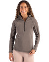 Clique Powder Recycled Fleece Womens Half Zip Hooded Pullover Pistol Front Thumbnail Image