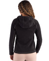 Clique Powder Recycled Fleece Womens Half Zip Hooded Pullover Black Back Thumbnail Image