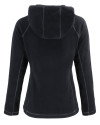 Clique Powder Recycled Fleece Womens Half Zip Hooded Pullover Black Mannequin Back Thumbnail Image