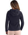 Clique Powder Recycled Fleece Womens Half Zip Hooded Pullover Dark Navy Back Thumbnail Image