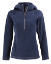Clique Powder Recycled Fleece Womens Half Zip Hooded Pullover Dark Navy Mannequin Thumbnail Image