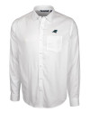 Carolina Panthers Cutter & Buck Windward Twill Long Sleeve Shirt White Mannequin Thumbnail Image