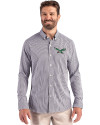 Philadelphia Eagles Historic -  Cutter & Buck Skyline Recycled Gingham Mens Big & Tall Long Sleeve Button Down  Dress Shirt Black/White Front Thumbnail Image