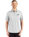 View image 4: New York Jets Cutter & Buck Advantage Refresh Recycled Cotton-Blend Pique Mens Polo CONCRETE Front