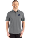New York Giants NFL Helmet Cutter & Buck Advantage Refresh Epic Confidence Recycled Mens Tri-Blend Pique Polo Elemental Grey Front Thumbnail Image