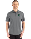 New York Jets NFL Helmet Cutter & Buck Advantage Refresh Epic Confidence Recycled Mens Tri-Blend Pique Polo Elemental Grey Front Thumbnail Image