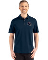 Chicago Bears NFL Helmet Cutter & Buck Advantage Refresh Epic Confidence Recycled Mens Tri-Blend Pique Polo Liberty Navy Front Thumbnail Image