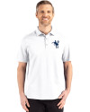 Indianapolis Colts Historic Cutter & Buck Advantage Refresh Epic Confidence Recycled Mens Tri-Blend Pique Polo White Front Thumbnail Image