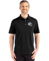 Indianapolis Colts NFL Helmet Cutter & Buck Advantage Refresh Epic Confidence Recycled Mens Tri-Blend Pique Polo Black Front Thumbnail Image
