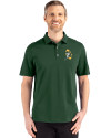 Green Bay Packers Historic Cutter & Buck Advantage Refresh Epic Confidence Recycled Mens Tri-Blend Pique Polo Hunter Green Front Thumbnail Image