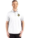 Minnesota Vikings Cutter & Buck Advantage Refresh Epic Confidence Recycled Mens Tri-Blend Pique Polo White Front Thumbnail Image