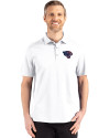 Jacksonville Jaguars Americana Cutter & Buck Advantage Refresh Epic Confidence Recycled Mens Tri-Blend Pique Polo White Front Thumbnail Image