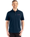 San Francisco 49ers Americana Cutter & Buck Advantage Refresh Epic Confidence Recycled Mens Tri-Blend Pique Polo Liberty Navy Front Thumbnail Image