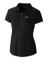 Buffalo Bills Cutter & Buck Forge Stretch Womens Short Sleeve Polo Black Mannequin Thumbnail Image