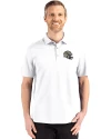 New Orleans Saints NFL Helmet Cutter & Buck Advantage Refresh Epic Confidence Recycled Mens Tri-Blend Pique Polo White Front Thumbnail Image