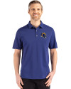 Los Angeles Rams NFL Helmet Cutter & Buck Advantage Refresh Epic Confidence Recycled Mens Tri-Blend Pique Polo Tour Blue Front Thumbnail Image