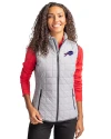 Buffalo Bills Cutter & Buck Rainier PrimaLoft® Womens Eco Insulated Full Zip Puffer Vest Polished Medium Gray Front Thumbnail Image