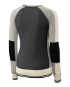 Buffalo Bills Cutter & Buck Womens Stride Colorblock Sweater Charcoal Heather Mannequin Back Thumbnail Image
