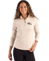 Denver Broncos Cutter & Buck Coastline Epic Comfort Recycled Women’s Quarter Zip Wheat Front Thumbnail Image