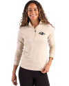 Baltimore Ravens Cutter & Buck Coastline Epic Comfort Recycled Women’s Quarter Zip Wheat Front Thumbnail Image