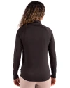 Buffalo Bills Cutter & Buck Coastline Epic Comfort Recycled Women’s Quarter Zip Black Back Thumbnail Image