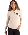 Cincinnati Bengals NFL Helmet Cutter & Buck Coastline Epic Comfort Recycled Women’s Quarter Zip Wheat Front Thumbnail Image