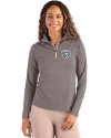Chicago Bears Mono Cutter & Buck Coastline Epic Comfort Recycled Women’s Quarter Zip Elemental Grey Front Thumbnail Image