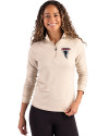 Atlanta Falcons Historic - Cutter & Buck Coastline Epic Comfort Recycled Women’s Quarter Zip Wheat Front Thumbnail Image