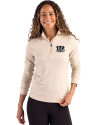 Cincinnati Bengals Mono Cutter & Buck Coastline Epic Comfort Recycled Women’s Quarter Zip Wheat Front Thumbnail Image