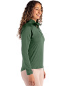 Philadelphia Eagles Historic -  Cutter & Buck Coastline Epic Comfort Recycled Women’s Quarter Zip Hunter Green Side Thumbnail Image