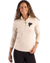 Atlanta Falcons Mono Cutter & Buck Coastline Epic Comfort Recycled Women’s Quarter Zip Wheat Front Thumbnail Image