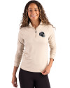 Atlanta Falcons NFL Helmet Cutter & Buck Coastline Epic Comfort Recycled Women’s Quarter Zip Wheat Front Thumbnail Image