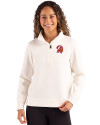 Tampa Bay Buccaneers Historic Cutter & Buck Roam Epic Versatility Recycled Womens Quarter Zip Pullover Shell Front Thumbnail Image