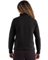 New York Giants Historic Cutter & Buck Roam Epic Versatility Recycled Womens Quarter Zip Pullover Black Back Thumbnail Image