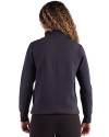 Kansas City Chiefs Americana Cutter & Buck Roam Epic Versatility Recycled Womens Quarter Zip Pullover Navy Blue Back Thumbnail Image