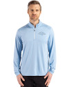 Baltimore Ravens Mono Cutter & Buck Coastline Epic Comfort Recycled Mens Quarter Zip Atlas Light Blue Front Thumbnail Image