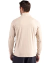 Cincinnati Bengals Mono Cutter & Buck Coastline Epic Comfort Recycled Mens Quarter Zip Wheat Back Thumbnail Image
