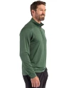 Green Bay Packers Cutter & Buck Coastline Epic Comfort Recycled Mens Quarter Zip Hunter Green Side Thumbnail Image