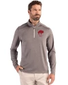 Buffalo Bills Historic Cutter & Buck Coastline Epic Comfort Recycled Mens Quarter Zip Elemental Grey Front Thumbnail Image