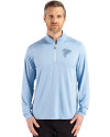 Atlanta Falcons Mono Cutter & Buck Coastline Epic Comfort Recycled Mens Quarter Zip Atlas Light Blue Front Thumbnail Image