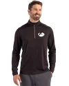 Arizona Cardinals Historic Cutter & Buck Coastline Epic Comfort Recycled Mens Quarter Zip Black Front Thumbnail Image