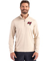 Tampa Bay Buccaneers Cutter & Buck Coastline Epic Comfort Recycled Mens Quarter Zip Wheat Front Thumbnail Image