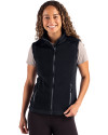 Clique Powder Recycled Fleece Womens Vest Black Front Thumbnail Image