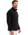 Clique Powder Recycled Fleece Mens Quarter Zip Pullover Black Side Thumbnail Image
